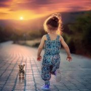 child, running, children